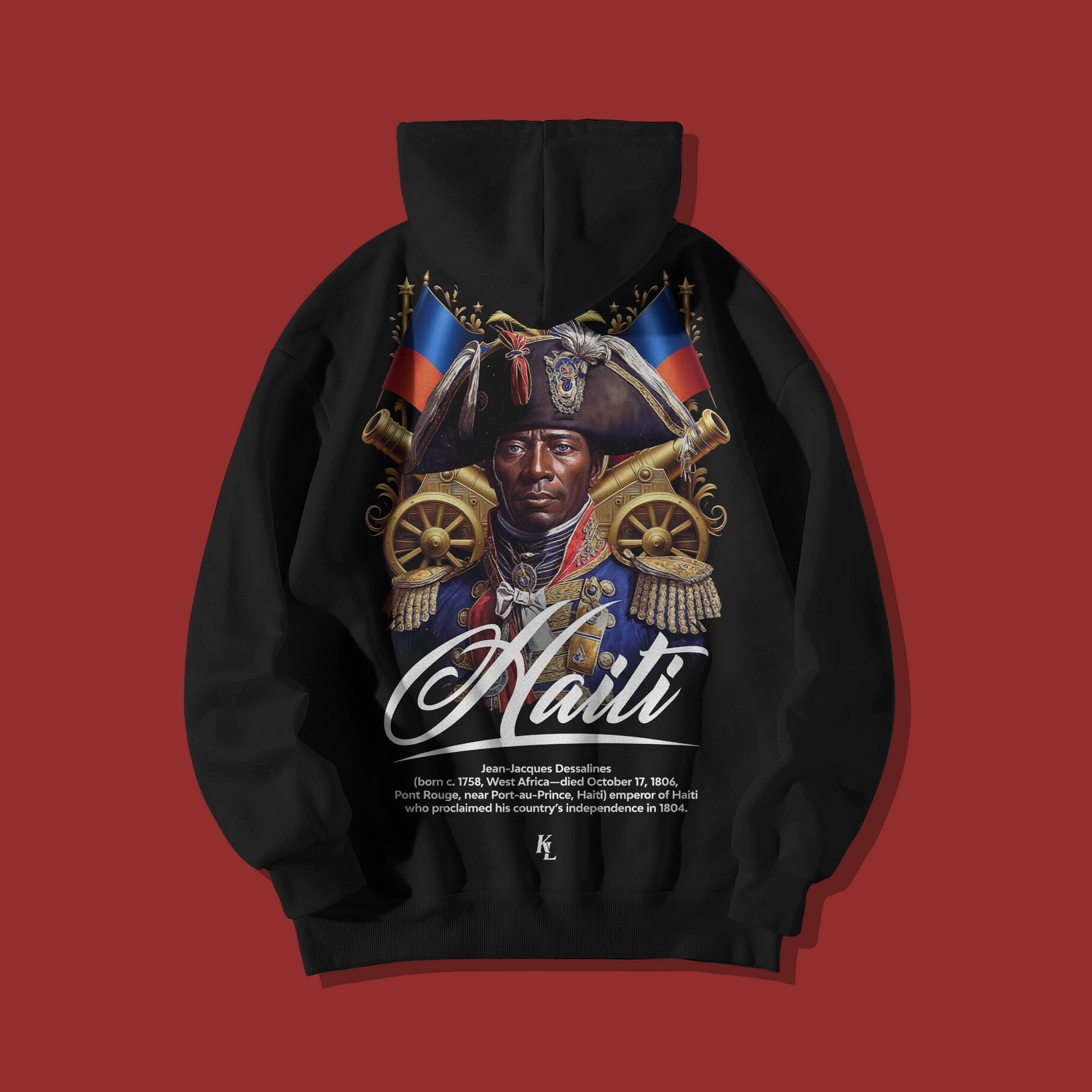 Jean Jacques Dessalines Haitian Revolution Leader.  Black History Hoodie.