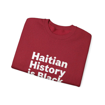 Sudadera unisex "La historia haitiana es historia negra"